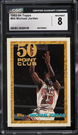 1993 Topps Basketball Michael Jordan #64 CGC 8 NM-MT