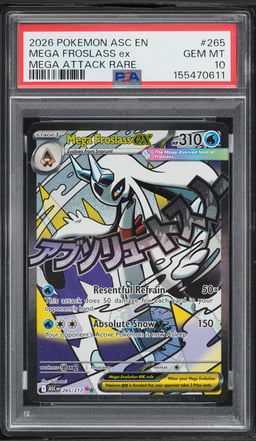 2026 Pokemon Mega Evolution Ascended Heroes MA Mega Froslass EX #265 PSA 10 GEM MINT