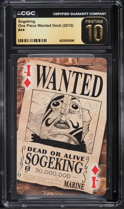 2012 One Piece Wanted Deck Sogeking #4 CGC 10 PRISTINE