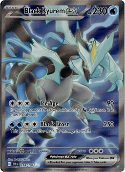 2024 Black Kyurem ex #218 Surging Sparks