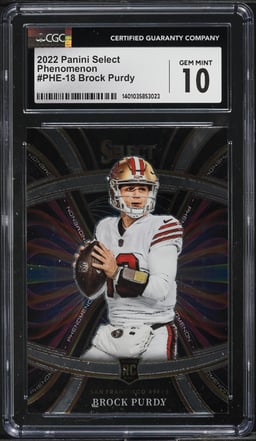 2022 Select Phenomenon Brock Purdy ROOKIE #PHE-18 CGC 10 GEM MINT