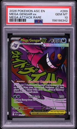 2026 Pokemon Mega Evolution Ascended Heroes MA Mega Gengar Ex #269 PSA 10 GEM MINT