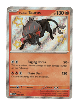 2024 Paldean Tauros #111 Paldean Fates