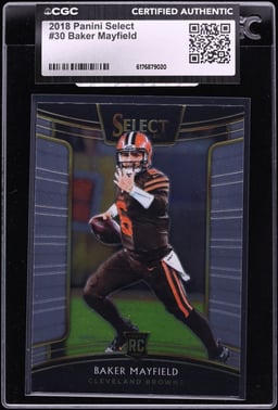 2018 Select Concourse Baker Mayfield ROOKIE #30 CGC AUTH