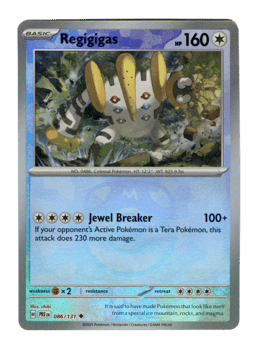 2025 Regigigas  (Master Ball) #86 Prismatic Evolutions