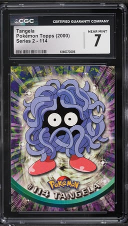 2000 Topps Pokemon Series 2 Tangela #114 CGC 7 NRMT