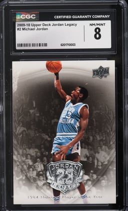 2009 Upper Deck MJ Legacy Michael Jordan #2 CGC 8 NM-MT