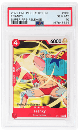 2022 One Piece Straw Hat Crew Super Prerelease Franky #ST01010 PSA 10