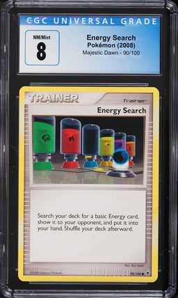 2008 Pokemon Diamond & Pearl Majestic Dawn Energy Search #90 CGC 8 NM-MT