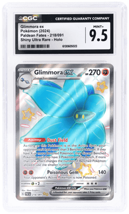 2024 Pokemon Paldean Fates Shiny Ultra Rare Glimmora Ex #218 CGC 9.5