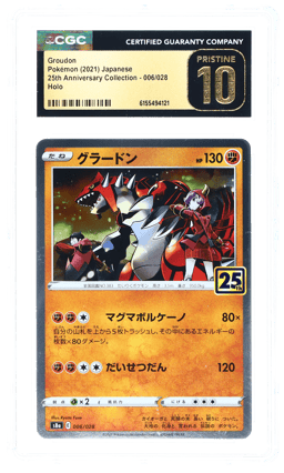 2021 Pokemon 25th Anniversary Collection Japanese Groudon #006 CGC PRI