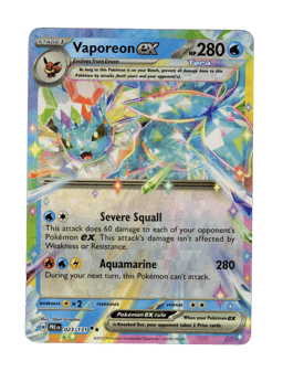 2025 Vaporeon ex #23 Prismatic Evolutions