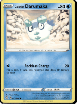 2021 Galarian Darumaka #71 Fusion Strike