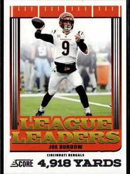 2025 Joe Burrow #1 Score League Leaders