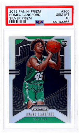 2019 Panini Prizm Silver Prizm Romeo Langford #260 PSA 10