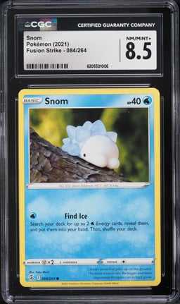 2021 Pokemon Sword & Shield Fusion Strike Snom #84 CGC 8.5 NM-MT+
