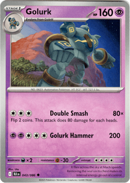 2025 Golurk #43 Black Bolt