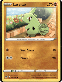 2020 Larvitar #86 Darkness Ablaze