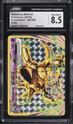 2016 Pokemon XY Evolutions Nidoking BREAK #46 CGC 8.5 NM-MT+