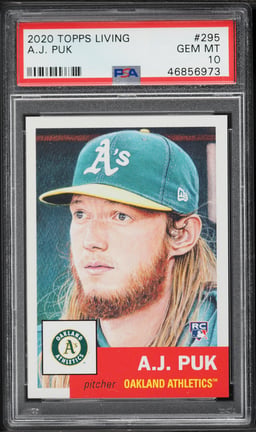 2020 Topps Living A.J. Puk ROOKIE #295 PSA 10 GEM MINT