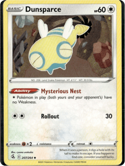 2021 Dunsparce #207 Fusion Strike