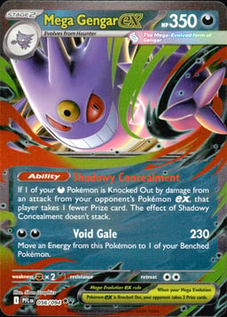 2025 Mega Gengar ex #56 Phantasmal Flames