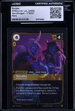 2026 Riftbound League Of Legends LoL Spiritforged Soraka #173 CGC AUTH