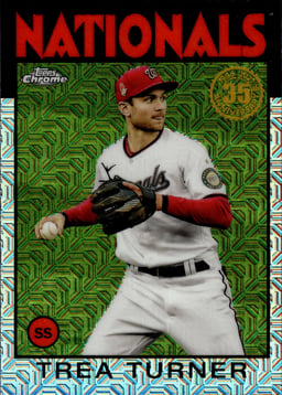 2021 Trea Turner #86TC-62 Topps 1986 Chrome Silver Pack