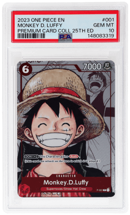 2022 One Piece Premium Collection 25th Edition Monkey D. Luffy #P-001 PSA 10