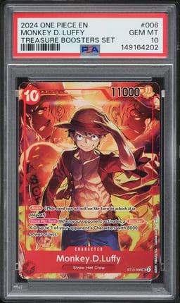 2024 One Piece Treasure Boosters Set SR Monkey D. Luffy #ST10-006 PSA 10 GEM MINT