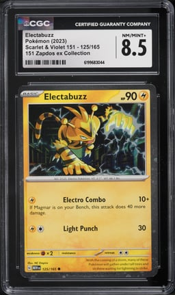 2023 Pokemon Scarlet & Violet 151 Collection Electabuzz #125 CGC 8.5 NM-MT+