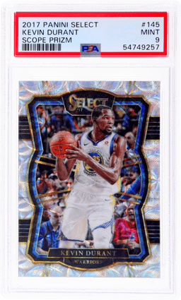 2017 Panini Select Concourse Scope Prizm Kevin Durant #145 PSA 9