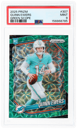 2025 Panini Prizm Green Scope Prizm Quinn Ewers #307 48/75 PSA 9