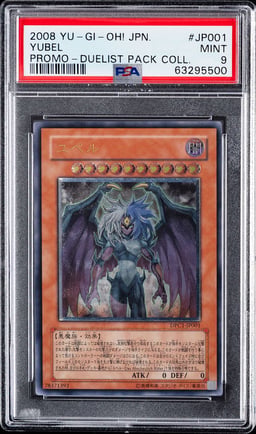 2008 YU-GI-OH! JAPANESE PROMO JP001 YUBEL DUELIST PACK COLLECTION PSA 9