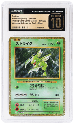 2023 Pokemon Trading Card Game Classic Venusaur and Lugia Ex Deck Japanese Scyther #006 CGC PRI