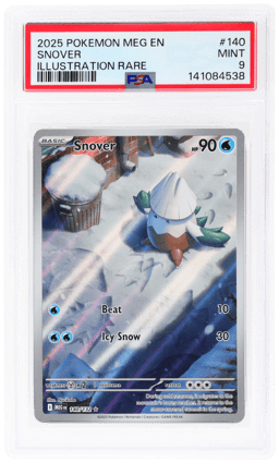 2025 Pokemon Mega Evolution Illustration Rare Snover #140 PSA 9