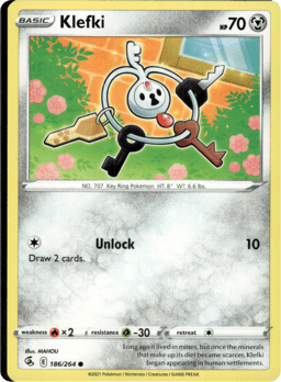 2021 Klefki #186 Fusion Strike