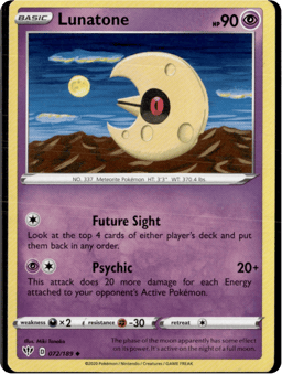 2020 Lunatone #72 Darkness Ablaze