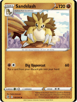 2021 Sandslash #132 Fusion Strike