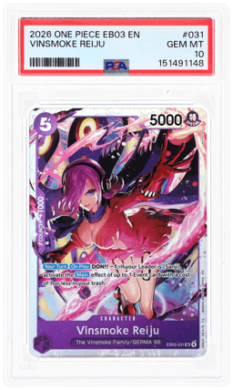 2026 One Piece Extra Booster Heroines Vinsmoke Reiju #EB03031 PSA 10