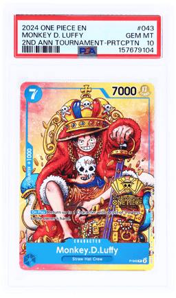 2024 One Piece Tournament Promo 2nd Anniversary Participant Monkey D. Luffy #P043 PSA 10