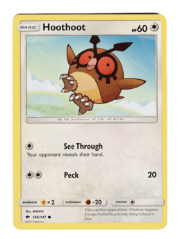 2017 Hoothoot #106 Burning Shadows