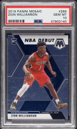 2019 Panini Mosaic Zion Williamson #269 PSA 10