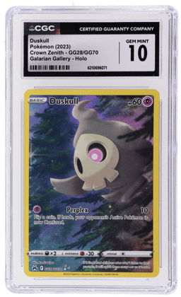 2023 Pokemon Sword and Shield Crown Zenith Galarian Gallery Holo Duskull #GG28 CGC 10