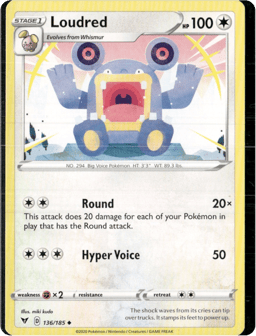 2020 Loudred #136 Vivid Voltage