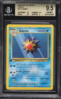 1999 Pokemon French Base Set 1st Edition Starmie #64 BGS 9.5 GEM MINT