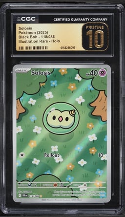 2025 Pokemon Scarlet & Violet Black Bolt IR Solosis #118 CGC 10 PRISTINE