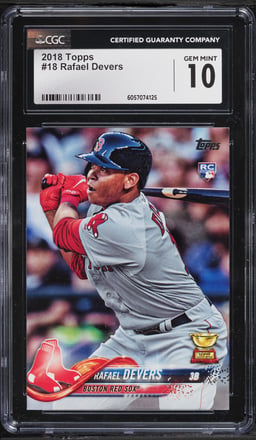 2018 Topps Rafael Devers ROOKIE #18 CGC 10 GEM MINT