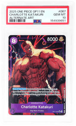 2025 One Piece A Fist of Divine Speed Alternate Art Charlotte Katakuri #OP11067 PSA 10