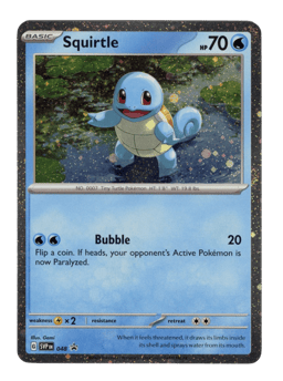 2023 Squirtle #48 Scarlet & Violet Black Star Promos